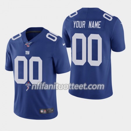 Miesten New York Giants NFL Pelipaita Custom Nike Sininen 100th